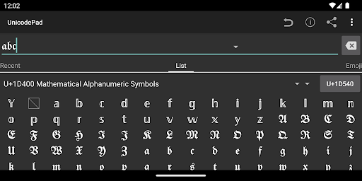 Unicode Pad پی سی