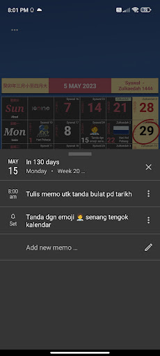 komputer Kalendar Malaysia & Reminder