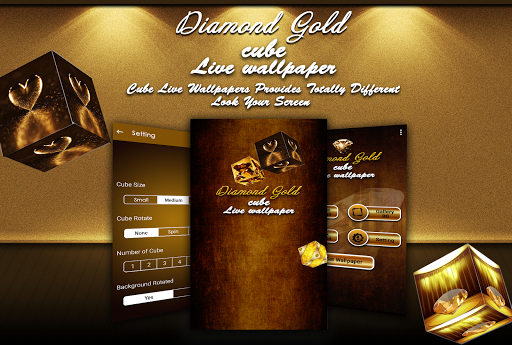 Gold Cube Wallpaper PC