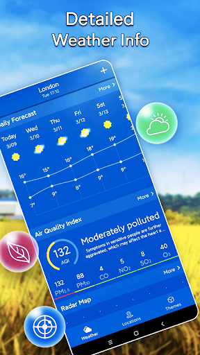 Clima local ： Widget de alerta