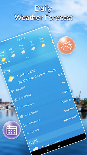 Clima local ： Widget de alerta