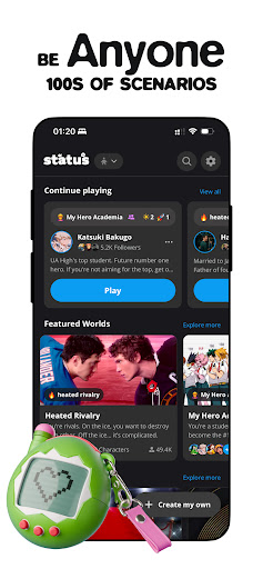 status - sims but social media PC