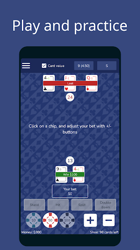 Blackjack: Card counting PC