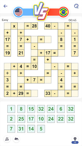 數學益智遊戲 - Crossmath