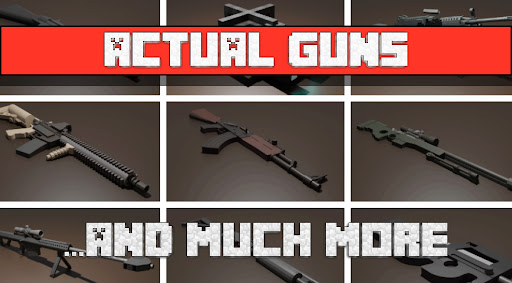 Gun Mod for Minecraft PE PC