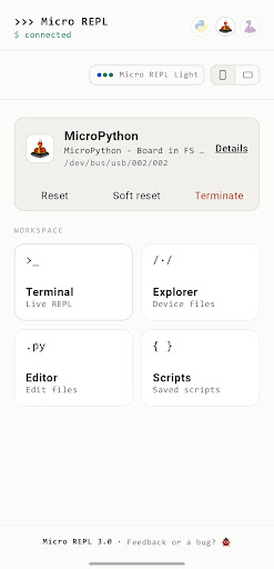 Micro REPL - MicroPython IDE PC