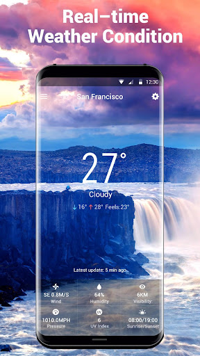 Widget de previsão do tempo