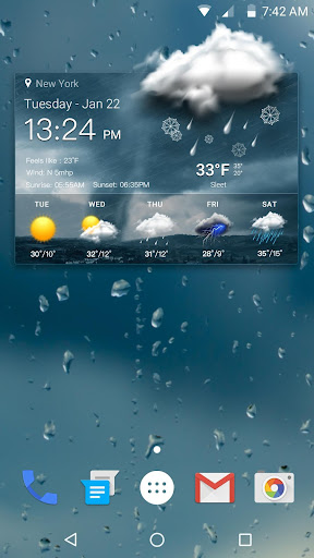 Widget perkiraan cuaca PC
