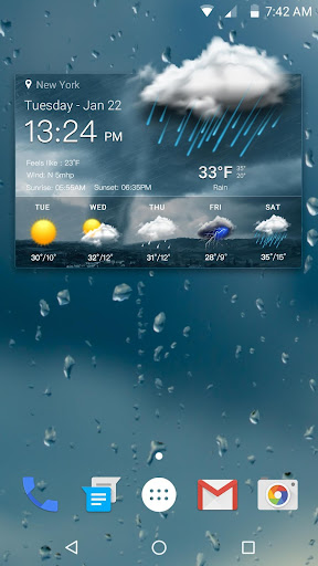Widget perkiraan cuaca PC