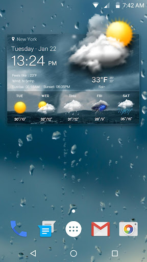 Widget perkiraan cuaca PC