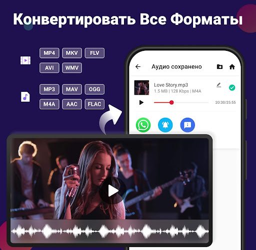 Видео в MP3 конвертер,вырезать ПК