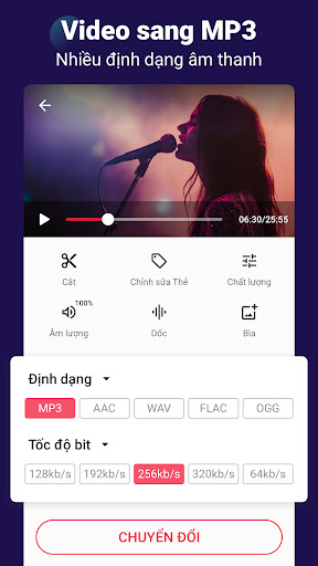 Chuyển đổi video sang âm thanh PC