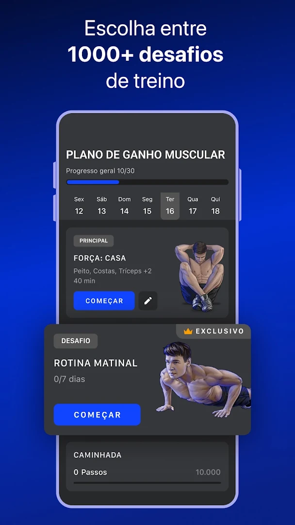 Muscle Booster: Exercícios em casa e na academia para PC