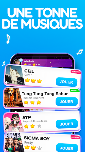 Piano Pop Saga: Jeu de Musique