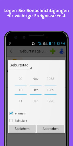 Geburtstage und Ereignisse PC