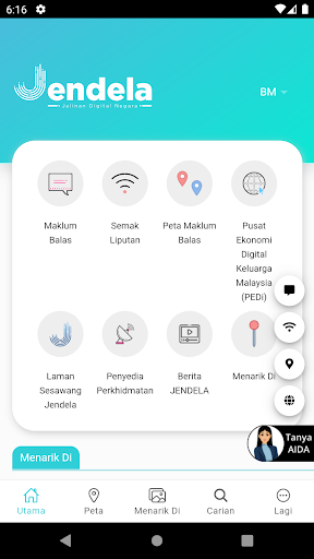 komputer JENDELA Map