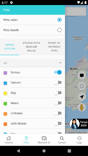 komputer JENDELA Map