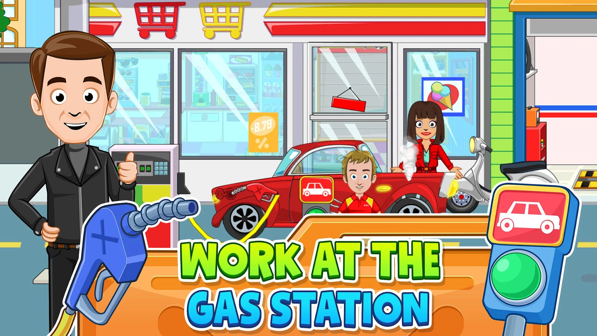 My Town: Car Garage. Wash & Fix kids Car Game PC