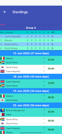 World Cup 2026 Fixtures পিসি