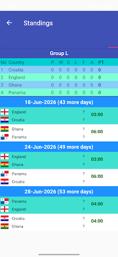 World Cup 2026 Fixtures পিসি