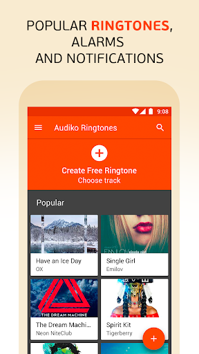 Audiko: ringtones, notificatio PC