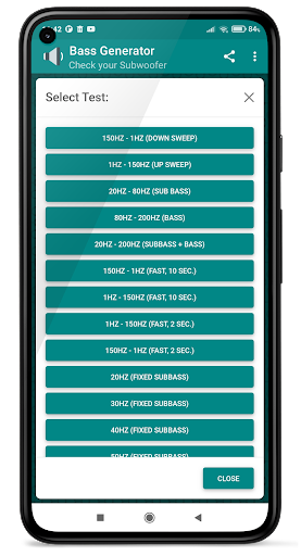 Bass Generator. Subwoofer Test PC
