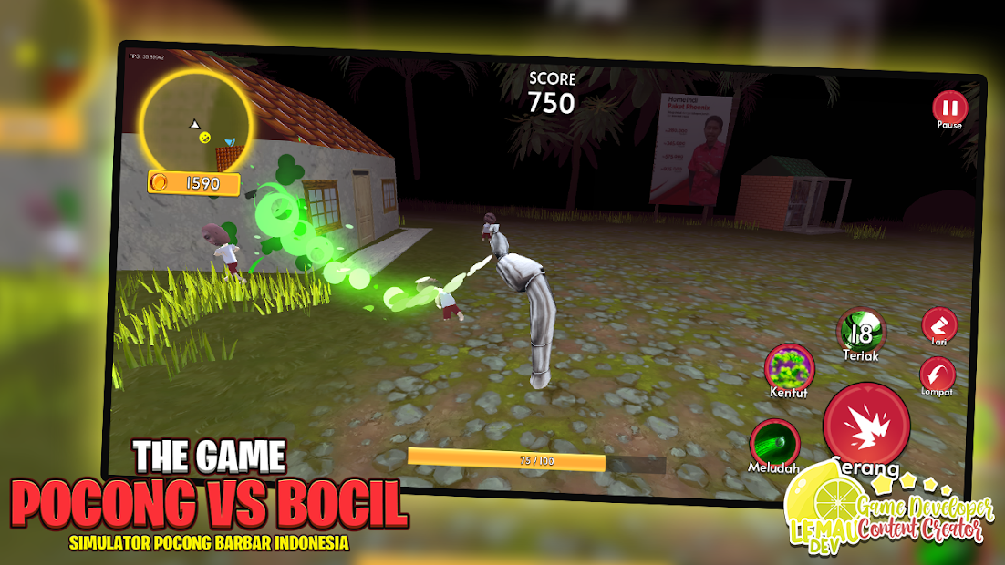 Simulator Pocong vs Bocil 3D PC