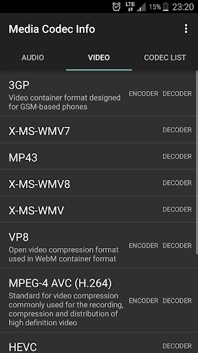 Media Codec Info PC版