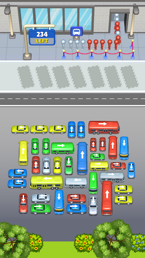 Traffic Jam: Color Bus Parking