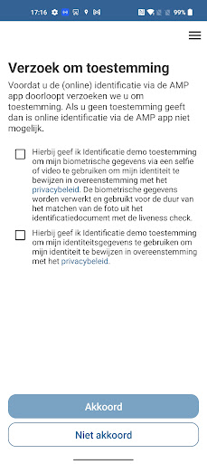 Identificatie app AMP Groep PC