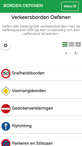 Verkeersborden Oefenen PC