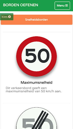Verkeersborden Oefenen PC