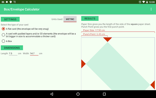 Doos/envelop calculator PC