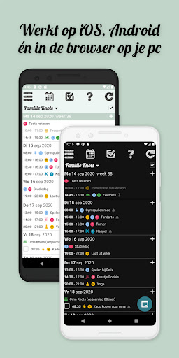 Klender, gedeelde gezinsagenda PC