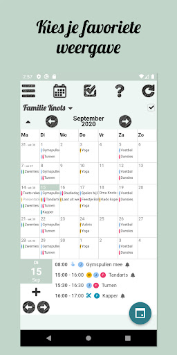 Klender, gedeelde gezinsagenda PC