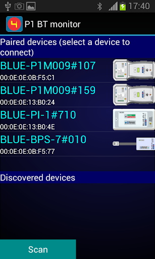 P1 Bluetooth monitor PC