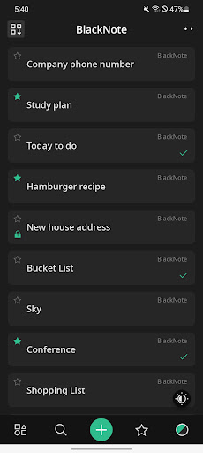 komputer BlackNote Notepad Notes