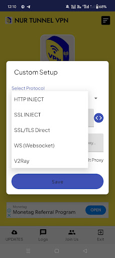 NUR TUNNEL VPN پی سی