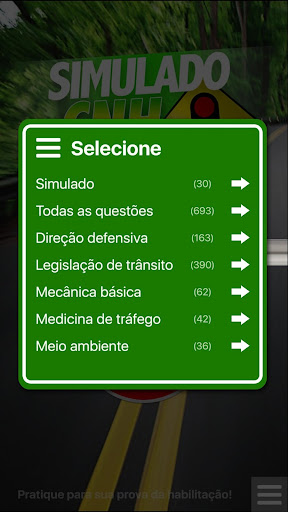 Simulado CNH para PC