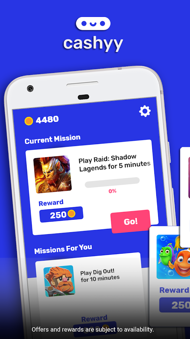 Cashyy - win gift cards for playing games PC