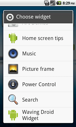 Waving Droid Widget PC