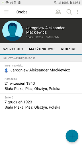 Drzewo FamilySearch PC