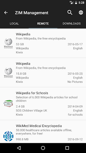 Kiwix, Wikipedia offline PC