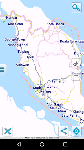 komputer Map of Malaysia offline