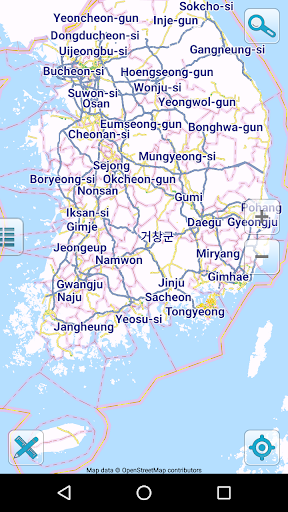 Map of South Korea offline PC