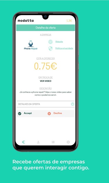 Modatta: ganha dinheiro com os teus dados para PC