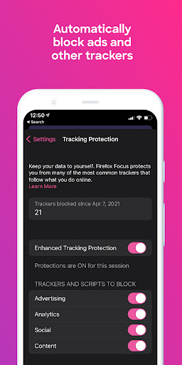 Firefox Focus : 개인 정보 보호 브라우저 PC