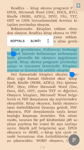 ReadEra kitap okuyucu pdf epub PC