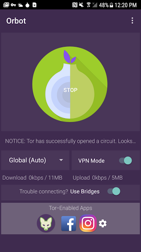 Orbot Прокси в комплекте с Tor ПК