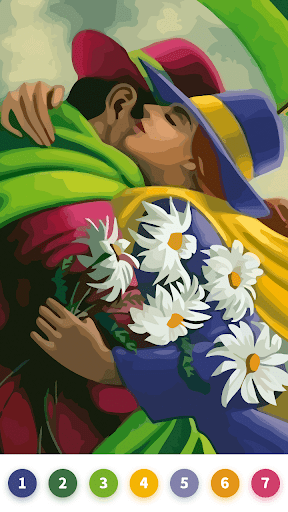 Valentine Paint by Number Game